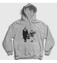 Presmono Unisex Gri Walk Film Leon Kapüşonlu Sweatshirt 247602tt (Gri)