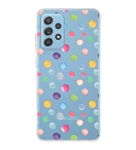 PrintiFy Samsung Galaxy A52s ile Uyumlu 1mm Slim Fit Water Color 6 Baskılı Şeffaf  Kılıf