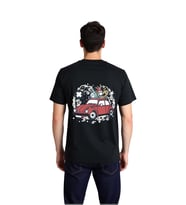 Erkek Vintage Otomobil Grafik Baskılı Pamuklu Tişört Retro Sanat Desenli Rahat Kesim Günlük Modern