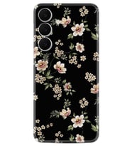 Samsung Galaxy S25 FE Kılıf Boutique Baskılı Resimli Siyah Fon Çiçek Pcode -045