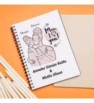 Anneler Günü Tasarımlı Defter Kişiye Özel