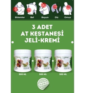 At Kestanesi Jeli, Kas Ve Eklem Masaj Kremi 500 ml ( 3 Adet X 500 ml )