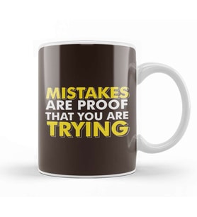 Mistakes Are Proof That You Are Trying Gym Inspiration Kupa Bardak Porselen