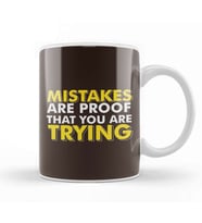 Mistakes Are Proof That You Are Trying Gym Inspiration Kupa Bardak Porselen