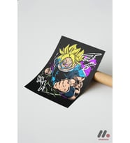 Dragon Ball Füzyon Savaşçı Poster, Çerçevesiz Yüksek Kalite Duvar Afişi - Anime