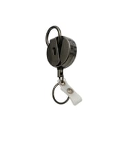 SPELT Metal Yoyo Paslanmaz Çelik Tel Çek Bırak Koruma Anti-theft Makaralı Sargılı Anahtarlık Siyah