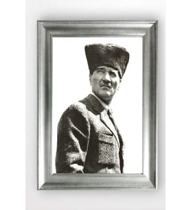 Gümüş Çerçeveli Atatürk Tablo cv1222