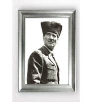 Gümüş Çerçeveli Atatürk Tablo cv1222