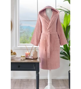 Özdilek Tek Bornoz Şalyaka Kapşonlu-Woven Tarçın (XXL Beden)