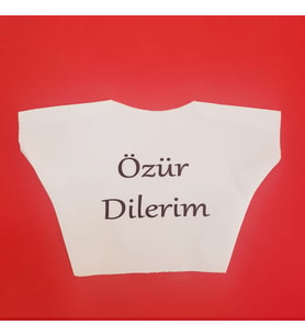 Özür Dilerim Yazılı Peluş Oyuncak Ayı Tişörtü