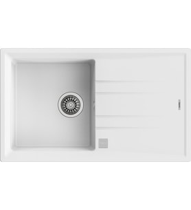 TEKA STONE 50 B-TG WHITE Ankastre Kumanda Sifonlu Granit Eviye Beyaz 86 cm 115330019