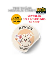 3 CM 4 CM 5CM 6 CM YENİ DOĞAN BEBEK HEDİYELİK ETİKETİ İSİM TARİH YAZILABİLİR YUVARLAK ETİKET 006