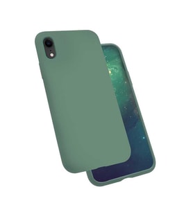Apple Apple iPhone XR 6.1 Kılıf Kadife Ultra Esnek İnce Camera Protected Velvet Case (Koyu Yeşil)