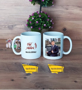 Okul Müdürü Kupa Bardak Beyaz Fotoğraflı Öğretmenler Günü Hediyesi