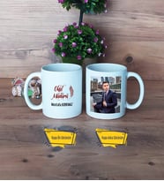 Okul Müdürü Kupa Bardak Beyaz Fotoğraflı Öğretmenler Günü Hediyesi