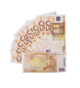 300 Adet 50 Euro Sahte Para Geçersiz Düğün Parası Parti Şaka Malzemesi (Turuncu)