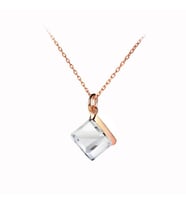 eJOYA 14 Ayar Altın Swarovski Küp Kesim Kolye 72169