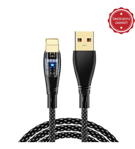 ScHitec 6A 120W UsbA to Lightning 1Metre Hızlı Data ve Şarj Kablosu Siyah YK233S