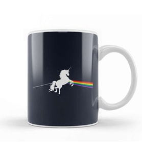 Dark Side Of The Unicorn Pink Floyd Mix Kupa Bardak Porselen