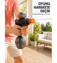 Şarj Edilebilir Su Tabancası Büyük Hazneli Otomatik Atışlı 8-12 Metre Menzilli