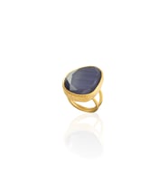 Kadir Jewellery 22 Ayar Altın Kaplama Kadın Fosil Taşlı Yüzük