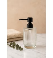 Cam Şeffaf Sıvı Sabunluk 200 ml Banyo Lavabo