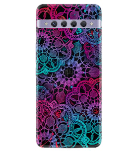 TCL 10 Plus Kılıf Silikon Desen Colurful Mandala 1667