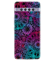 TCL 10 Plus Kılıf Silikon Desen Colurful Mandala 1667