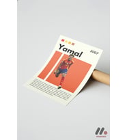 Yamal Futbol Posteri, Çerçevesiz Yüksek Kalite Duvar Afişi - Spor Severlere Hediye