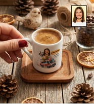 Kişiye Özel Karikatürlü Paramedik Türk Kahvesi Fincanı Tıp Bayramı Hediyesi