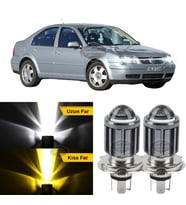 Vw Bora 1998-2006 Uyumlu Mercekli Far Ampulü Led Xenon Sarı-Beyaz Şimşek Etkili Uzun Kısa
