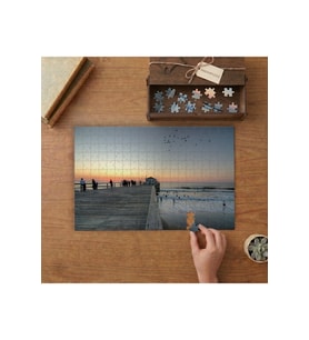 Deniz Kıyısı - İskele Tasarımı 240 parça Ahşap Puzzle Ahşap Kutuda MP02756