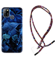 INFINIX Smart 4 5 6 Zero 8 S5 Pro Kılıf Boyun Asklı Rasta Silikon Blue Foid 1628