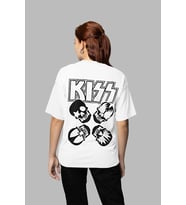 Kiss Rock Metal Müzik Grubu Baskılı Unisex Oversize Tişört