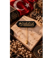 Miyuki Boncuk El Yapımı Atatürk Imza Broş - Yaka Iğnesi