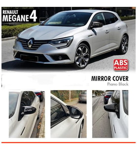 Renault Megane 4 Yarasa Ayna Kapağı Batman Parlak Siyah Piano Black