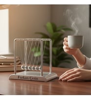 Kişiye Özel Newton Sarkaçı – İsimli Dekoratif Masa Aksesuarı