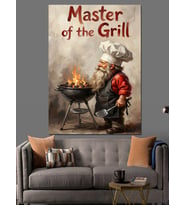 Master Of The Grill Mangal Ustası Dekoratif Kanvas - Mdf Ahşap Tablo