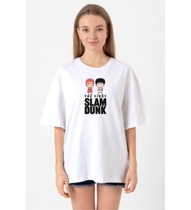 Slam Dunk First Slam Dunk Beyaz Kadın Oversize Tshirt