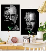 Breaking Bad Walter White ve Jesse Pinkman 2'li Ahşap Tablo Seti