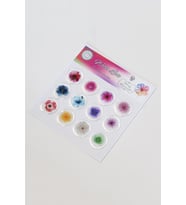 Mühürcüm 12 Adet Hazır Kendinden Yapışkanlı Parlak Sulu Boya Sticker Mühür KYSM103
