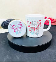 Çizgi Anne Erkek Çocuk Tasarımlı Kokulu Mum Ve Kupa Set