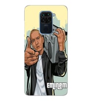 Xiaomi Redmi NOTE 9 Uyumlu Eminem Tasarımlı Şeffaf Telefon Kılıfı