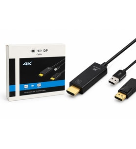 Hdmı Usb To Displayport Aktif Dönüştürücü Kablo 4K 60Hz 26 Cm HDX7901