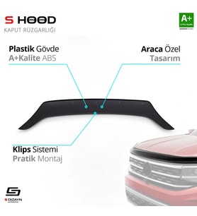 Opel Uyumlu Movano ABS Plastik Kaput Rüzgarlığı 2010 Üzeri A+Kalite Parça
