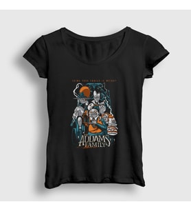 Presmono Kadın Siyah Poster Wednesday Addams Family Addams Ailesi T-Shirt 365939tt