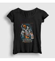 Presmono Kadın Siyah Poster Wednesday Addams Family Addams Ailesi T-Shirt 365939tt