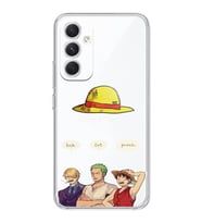 Samsung Galaxy A34 Uyumlu One Piece Karakterler Tasarımlı Şeffaf Telefon Kılıfı