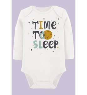 Organik Baskılı Pamuklu Unisex Bebek Body UZUNKOLE98