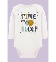 Organik Baskılı Pamuklu Unisex Bebek Body UZUNKOLE98